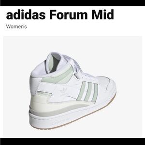 Adidas Forum Mid Women's Sneakers - White and Light Green